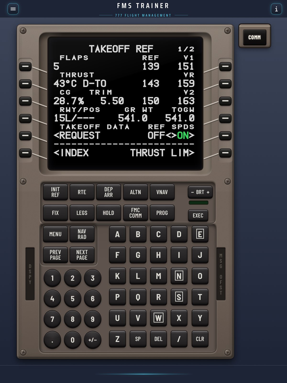 777 takeoff reference page