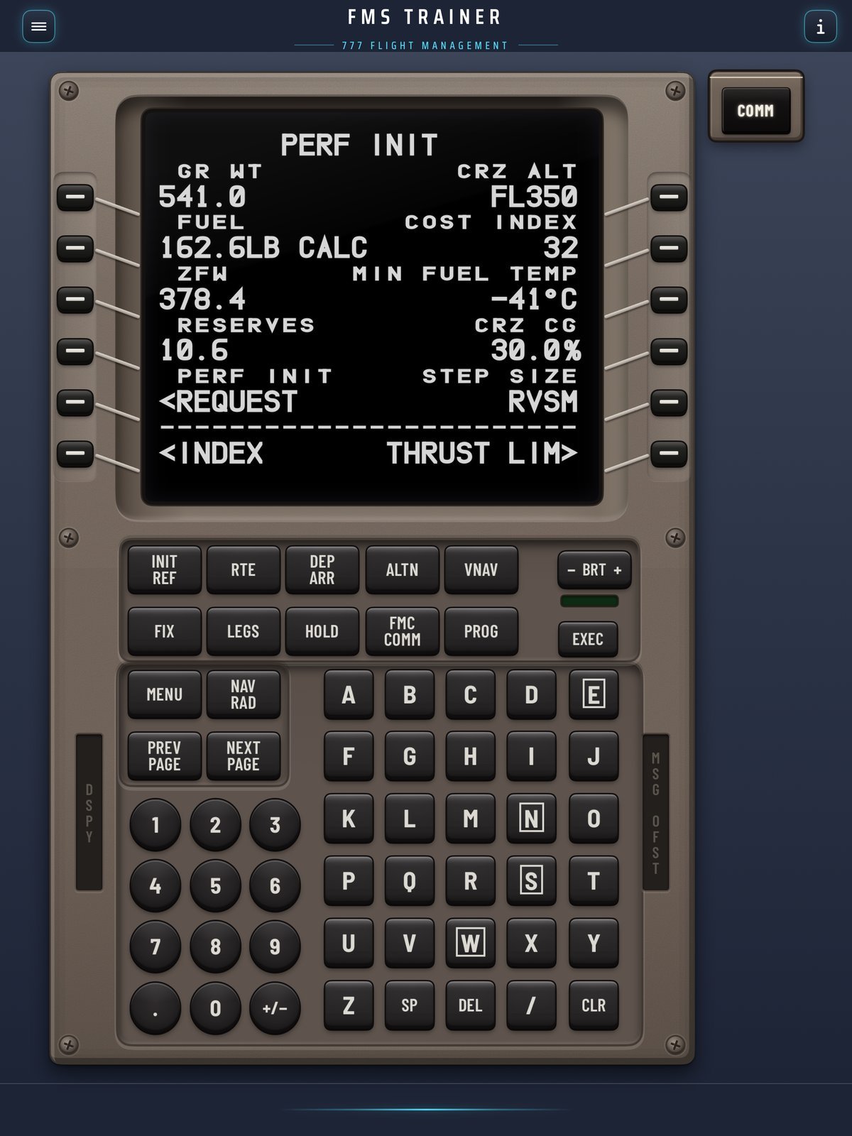 777 performance init page
