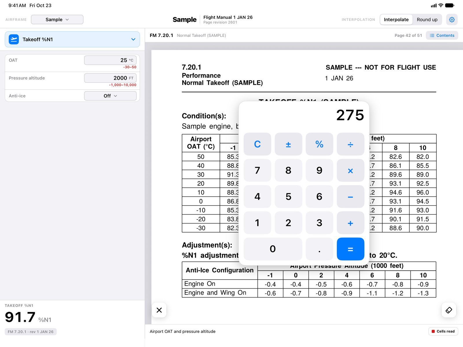 Scratch pad open beside a lookup on the sample manual page