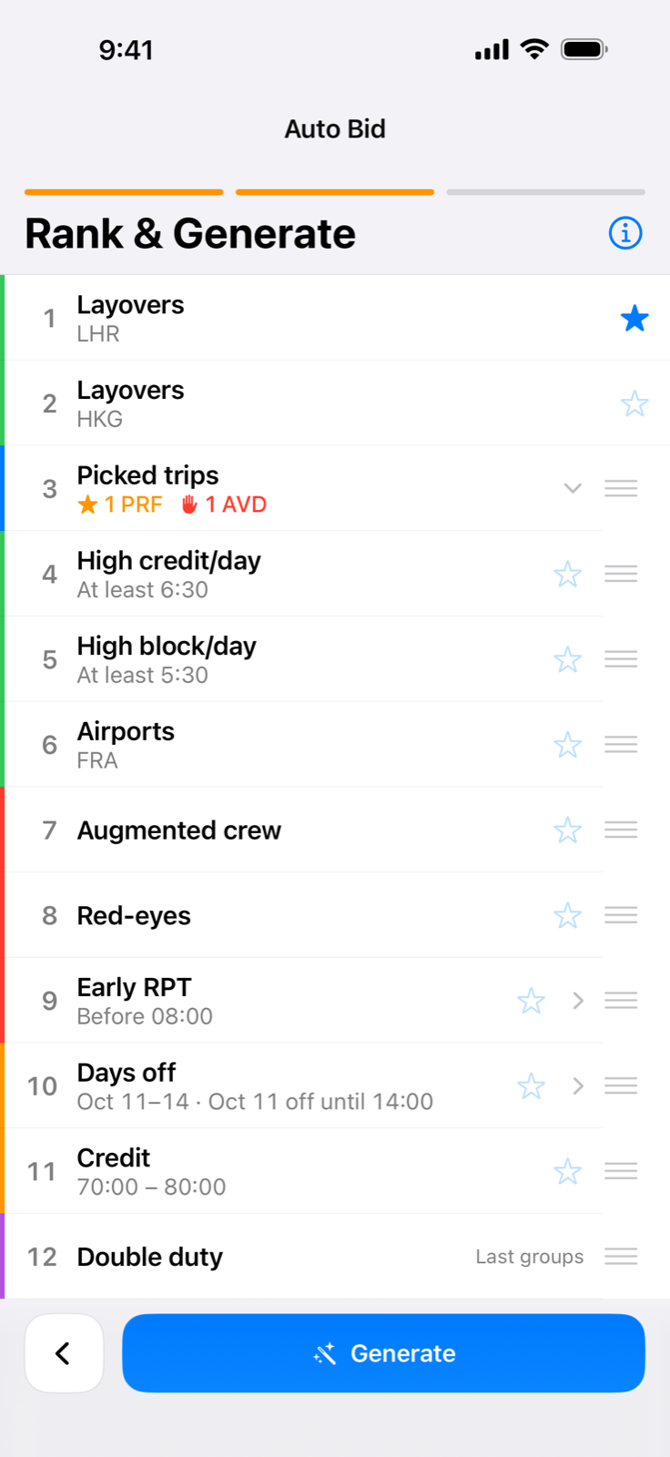 AutoBid Rank & Generate step